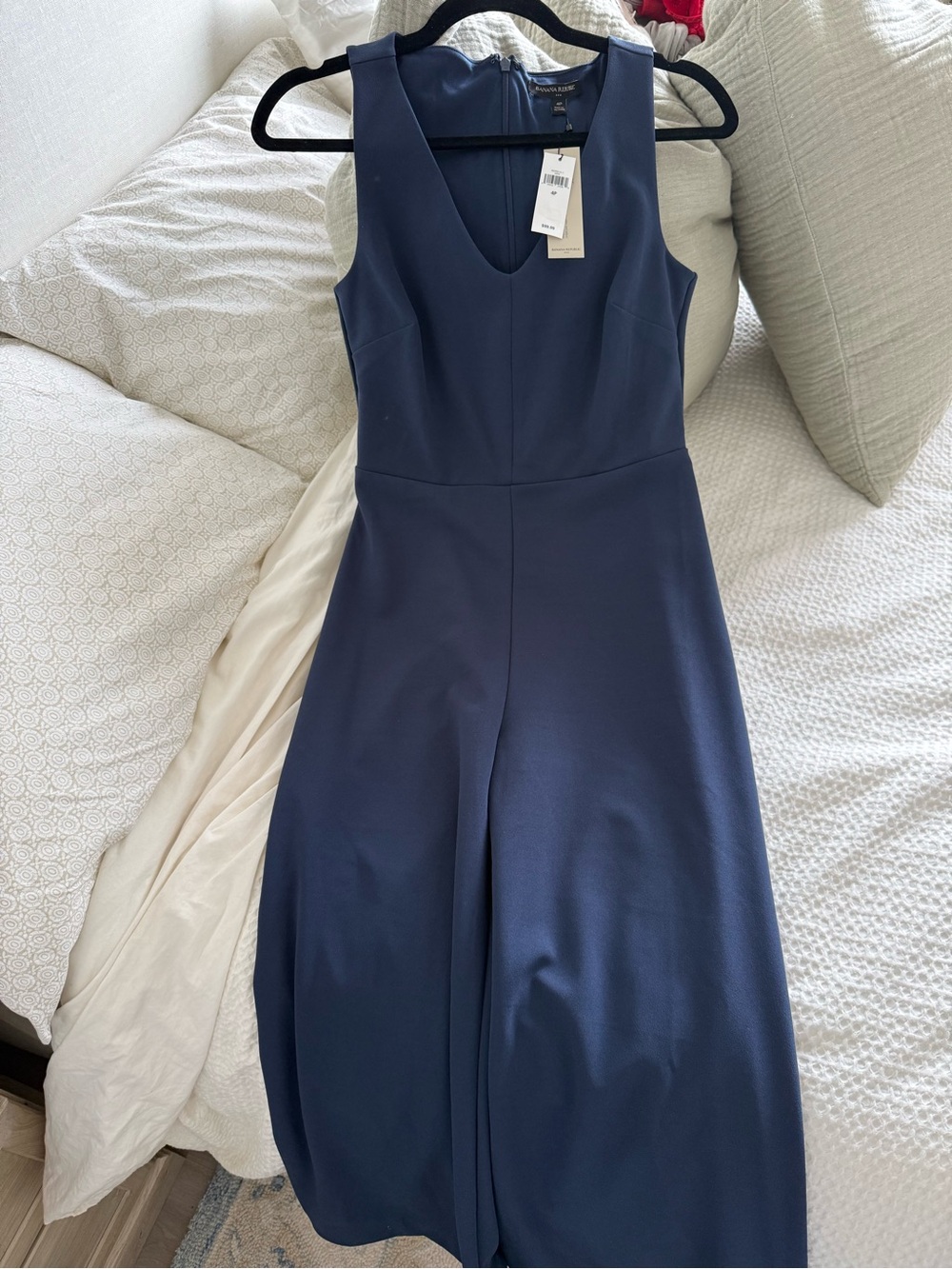 Banana Republic Navy Sleeveless Midi Dress